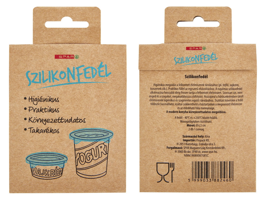 T&ouml;bbsz&ouml;r haszn&aacute;latos szilikonfedelek az INTERSPAR &aacute;ruh&aacute;zakban